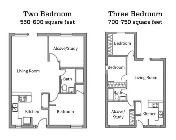 Agate Apartments floor plans