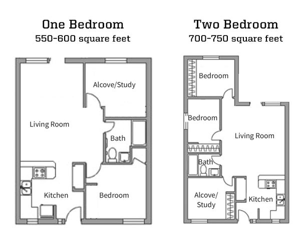 Agate Apartments floor plans